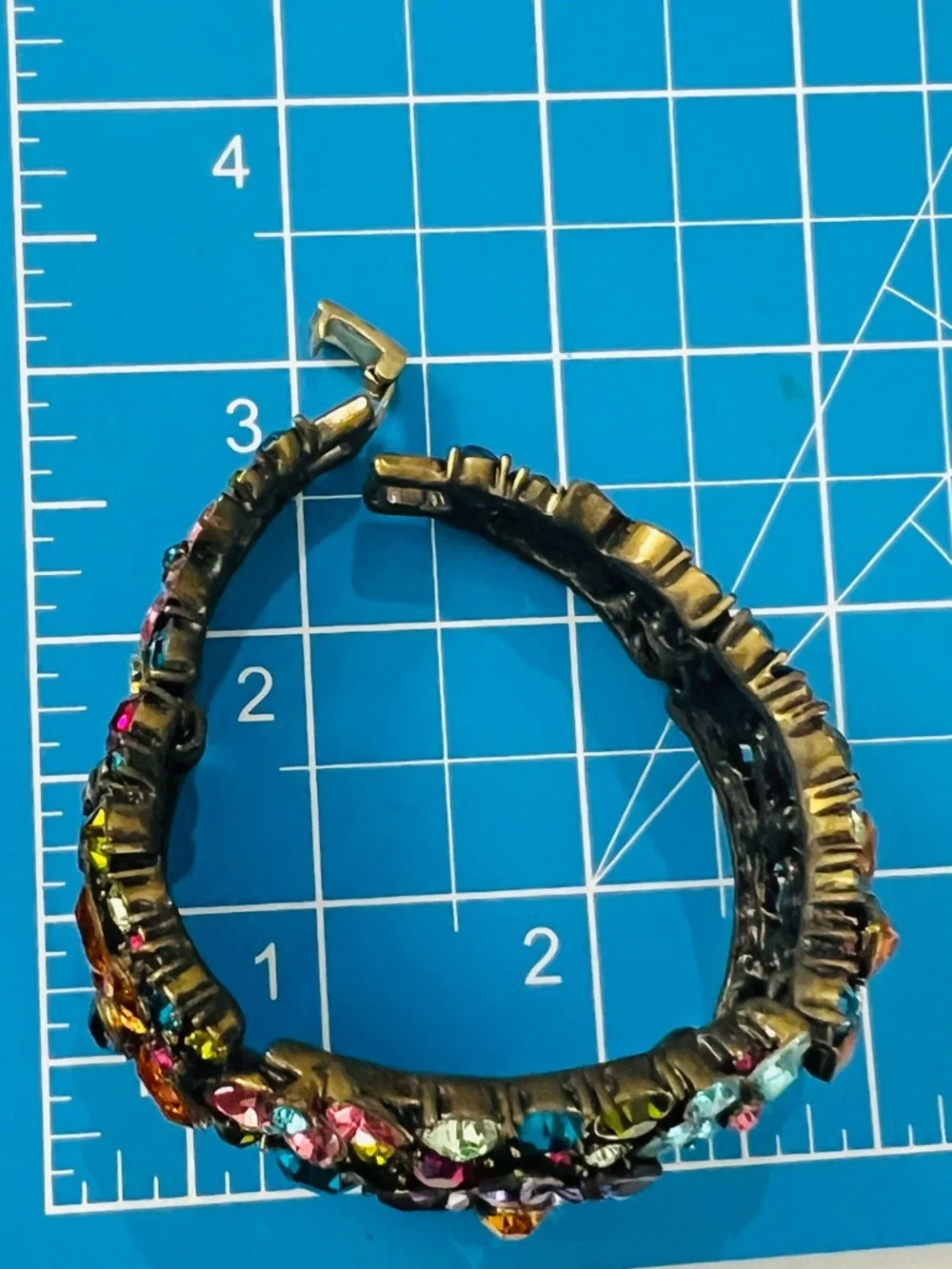 Heidi Daus “Fantasy in Florals” Crystal bracelet,bright multi colors Size SMALL - Picture 8 of 10